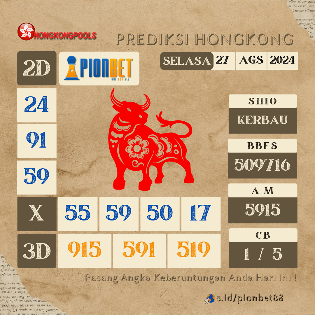 PREDIKSI HONGKONG POOLS | Selasa , 27 Agustus 2024